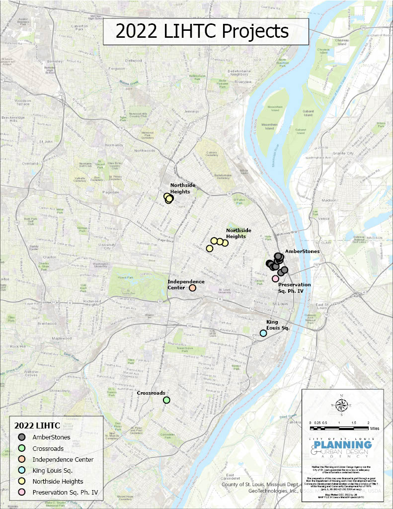 Map of LIHTC projects in City