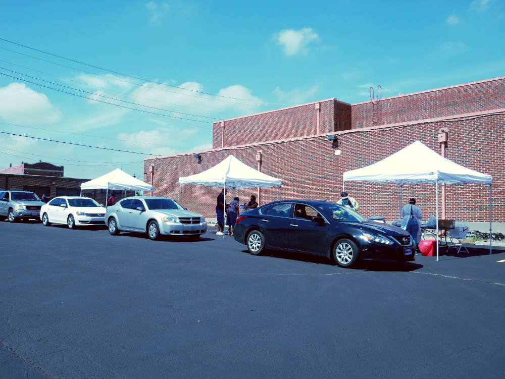 The CBC parking lot served as a COVID-19 testing location on July 2, 2020.