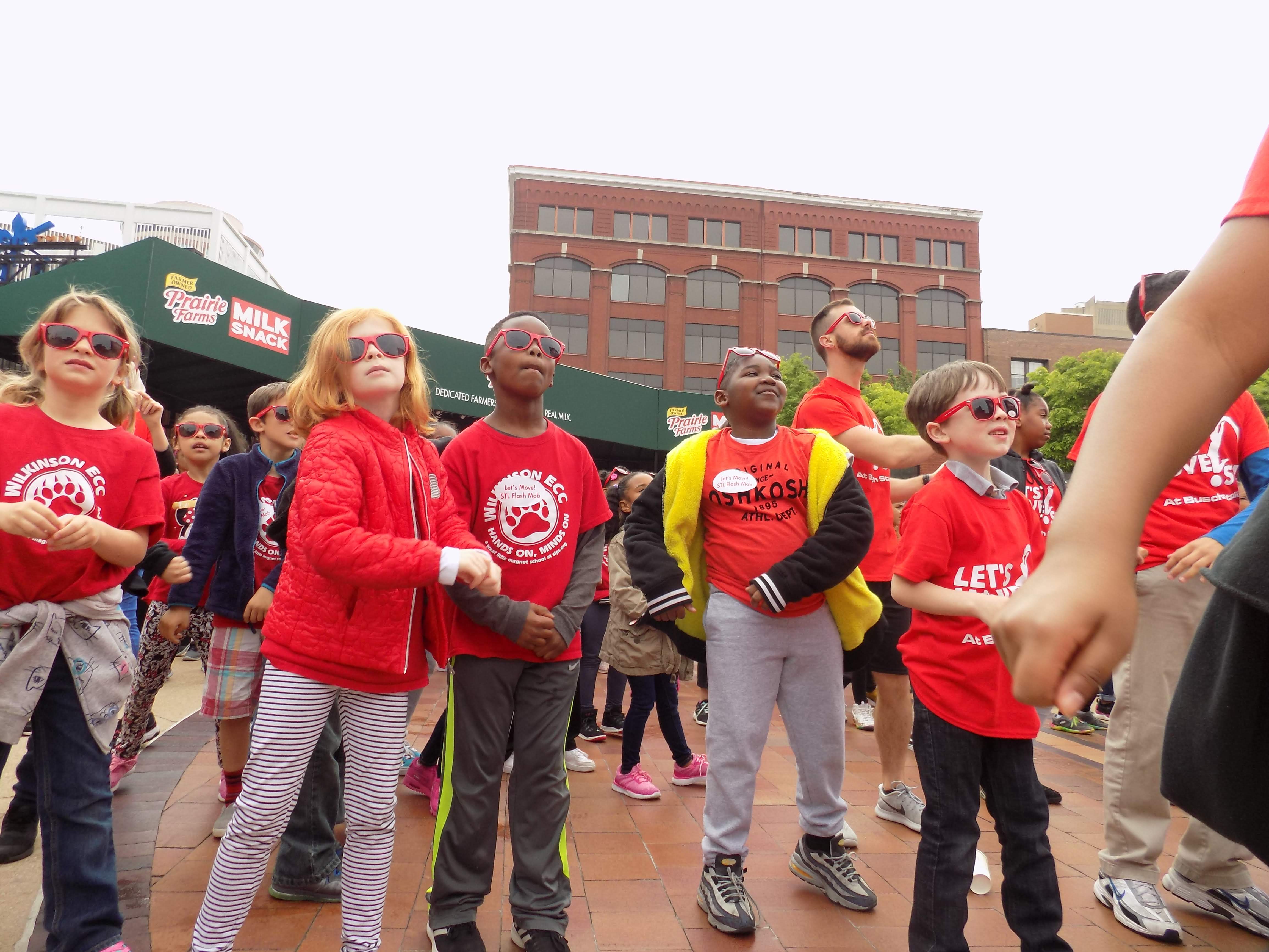 Students from Wilkinson Early Childhood Center also participated in the Flash Mob