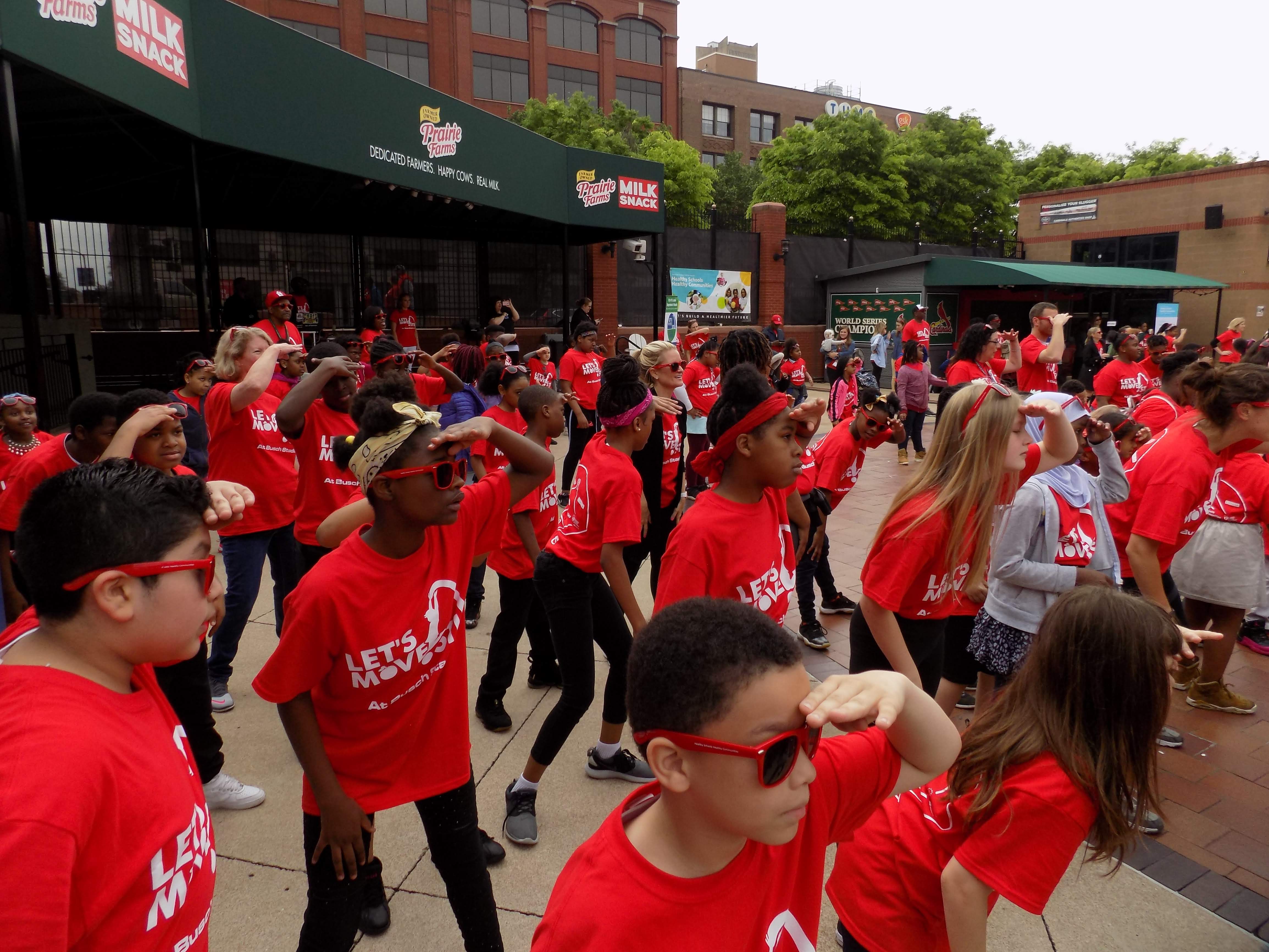 Dancing to the Flash Mob music