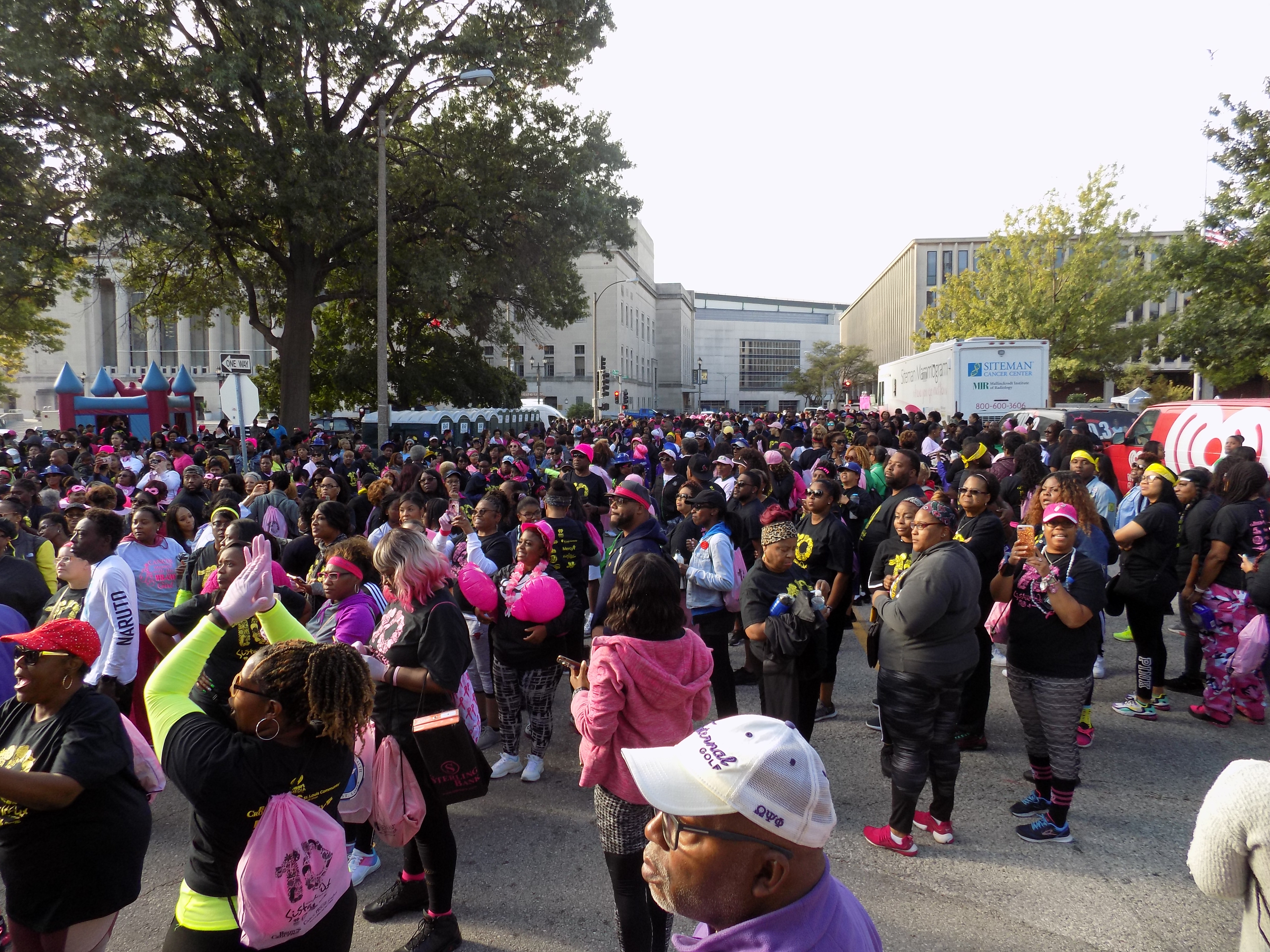 Sista Strut attendees gather to start the walk/run
