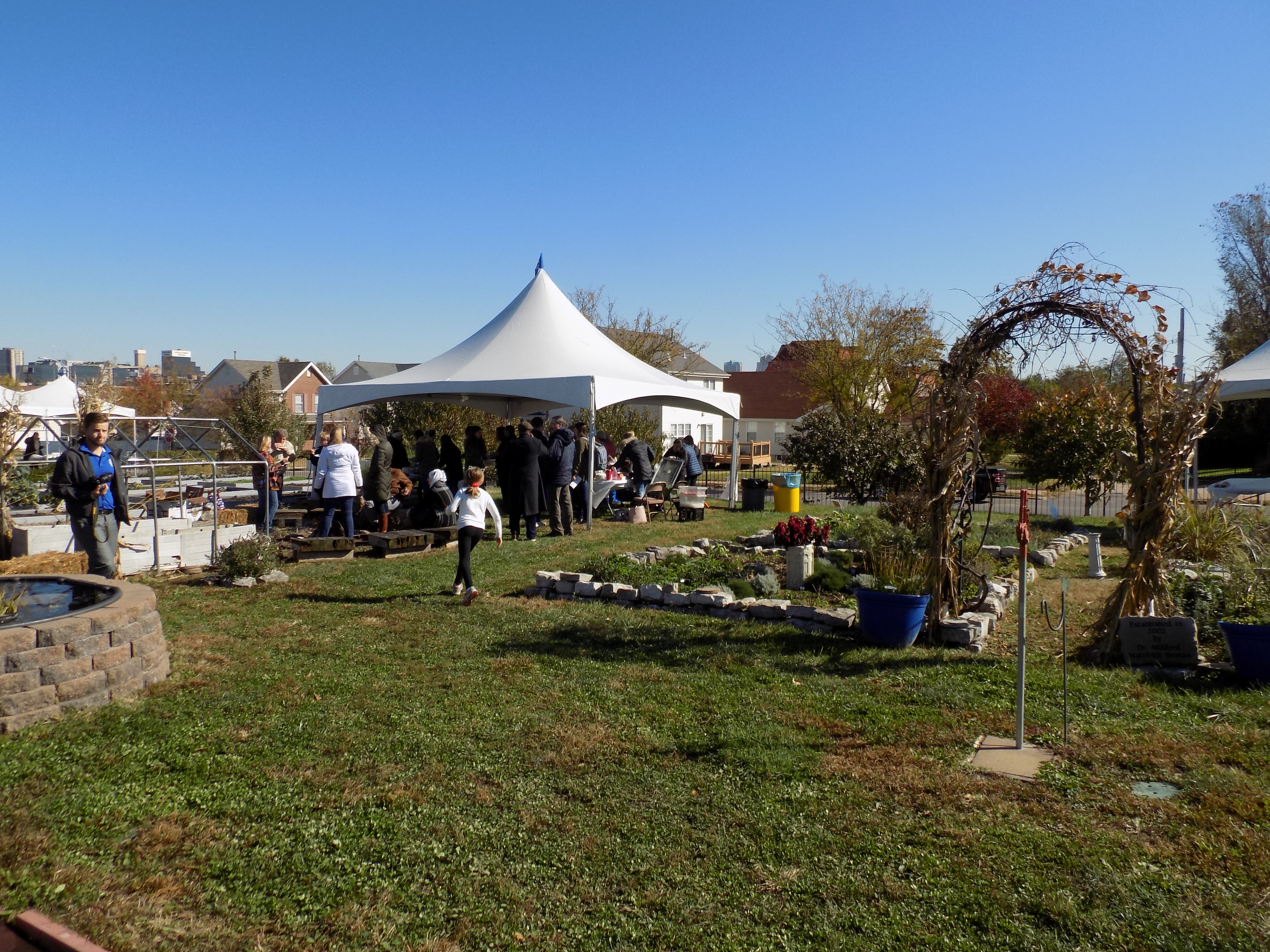 A look at the festivities in the SLU teaching garden off Compton.