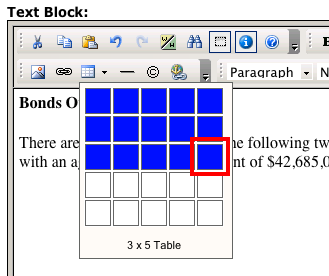 table rows and cols setup 2