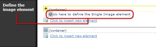 Define the image element in CommonSpot