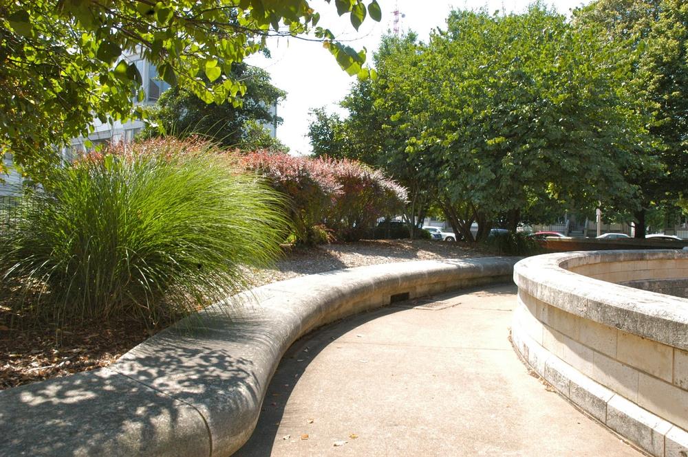 Circular walkway in park