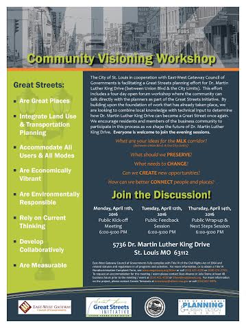 Dr. Martin Luther King Dr. Community Visioning Flyer