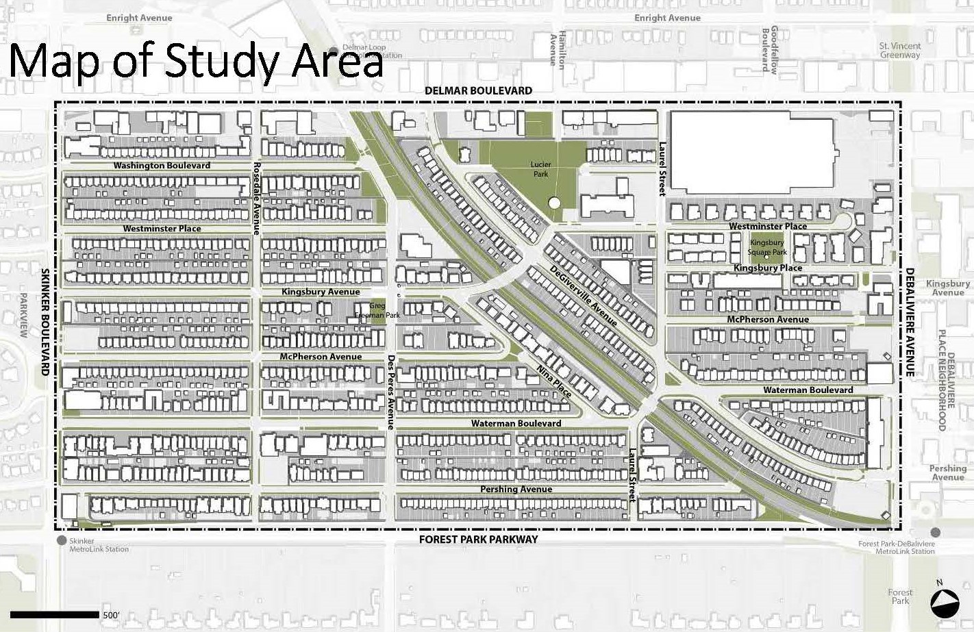 Skinker DeBaliviere Traffic Study Map