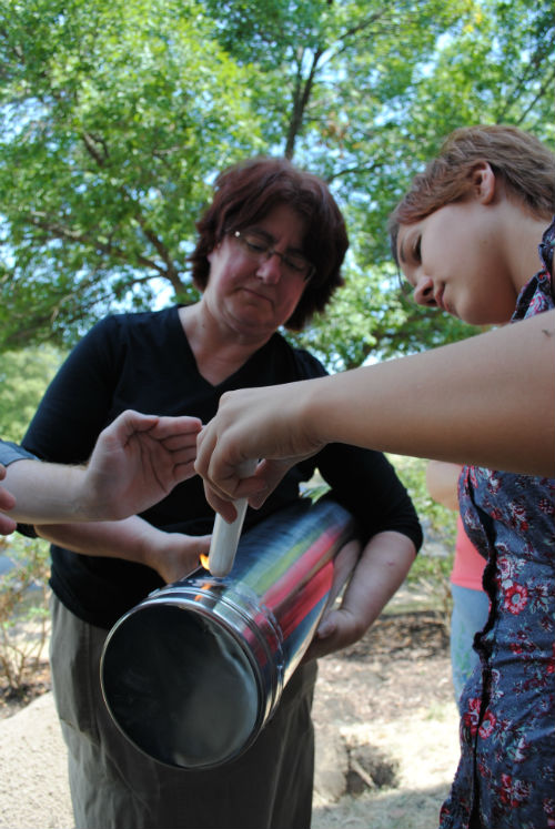Sealing the time capsule.