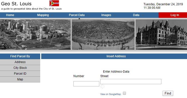 Geo Stl Louis Parcel Search Page