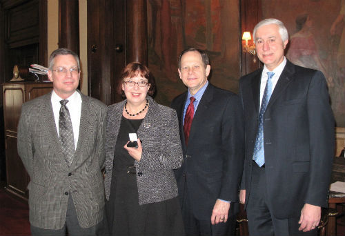 John Stoverink Joanna Stoverink Mayor Francis Slay and Jim Garavaglia