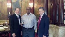 Mayor Francis G. Slay, Amans Robinson of the Assessor's Office and City Assessor Ed Bushmeyer