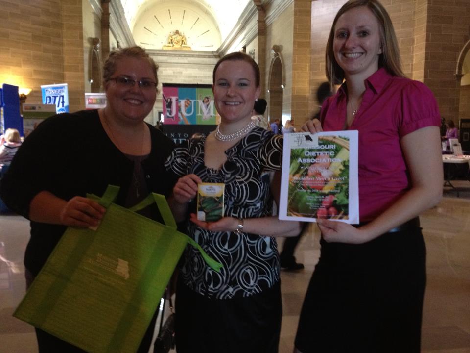 Melissa White, Melissa Ramel and Lauren Landfried on visit to state legislators in Jefferson City